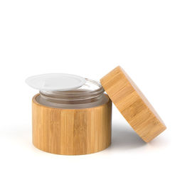 O vidro de bambu da loção da tampa range 20ml - frascos 50ml cosméticos de vidro vazios para o empacotamento dos cuidados com a pele