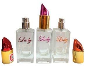 Garrafas de perfume garrafas/30ml antigas de vidro quadradas bonitos do perfume com tampões do batom