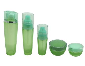 Conjunto completo cosmético vazio feito sob encomenda dos recipientes e dos frascos para o creme de pele/empacotamento cosmético