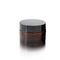 O creme de vidro recarregável preto range frascos de vidro ambarinos pequenos redondos de 15g 20g 30g 50g 100g