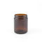 1 - Frascos de vidro ambarinos de 8 onças, frascos cosméticos de vidro ambarinos redondos com metal/tampões plásticos